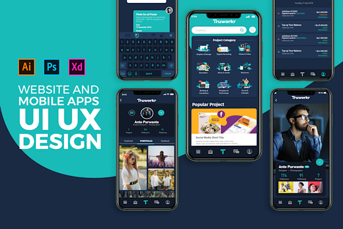 Create ui ux design for your mobile app and web by Joshuaaarthur | Fiverr