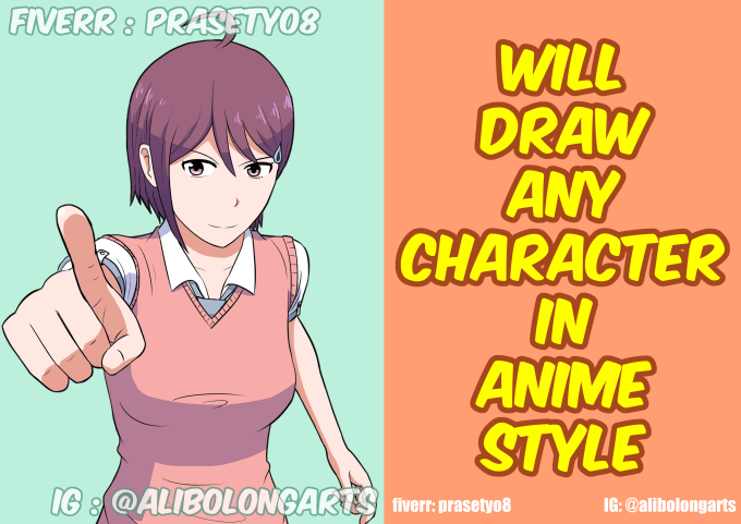 Draw any character in anime manga style by Prasetyo8 | Fiverr