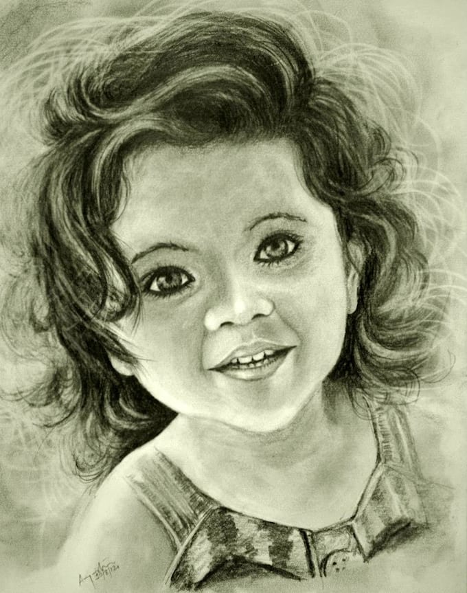 do pencil and charcoal portrait sketches