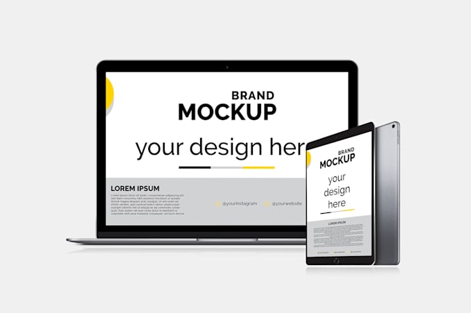 design screen mockup responsive for your brand