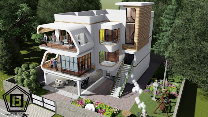 building 3d modelling and renders