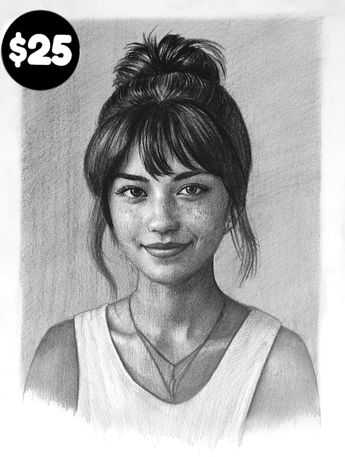 draw amazing realistic pencil portrait from a photo