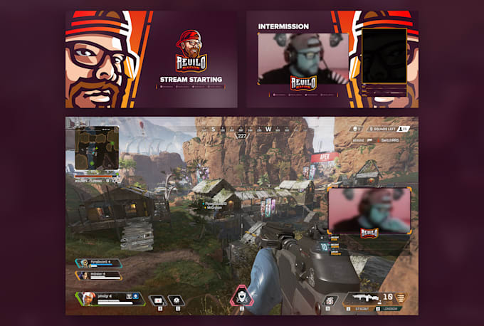 design a clean and professional streaming overlay