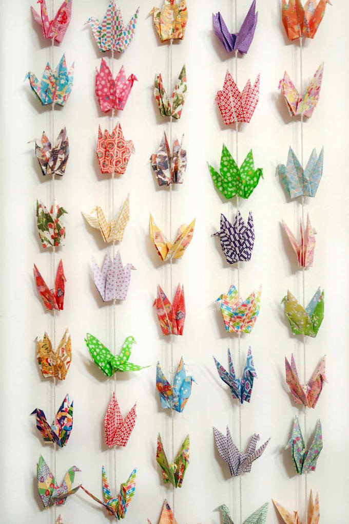 Make you 5 origami paper crane garland by Lilysorizuru Fiverr