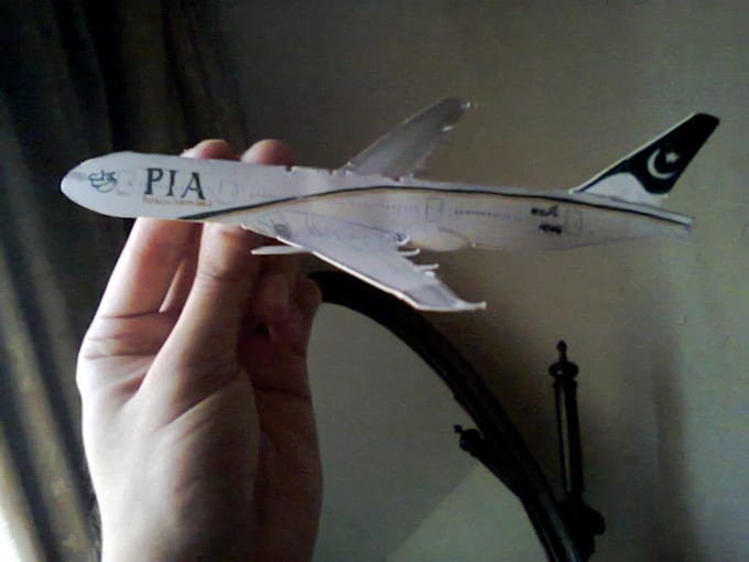 Make a 3d model of an aeroplane with paper by Waqaspai Fiverr
