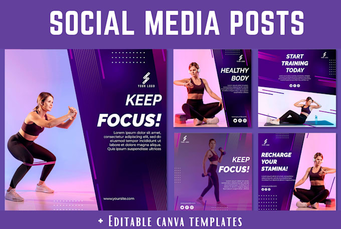 design social media posts and editable templates