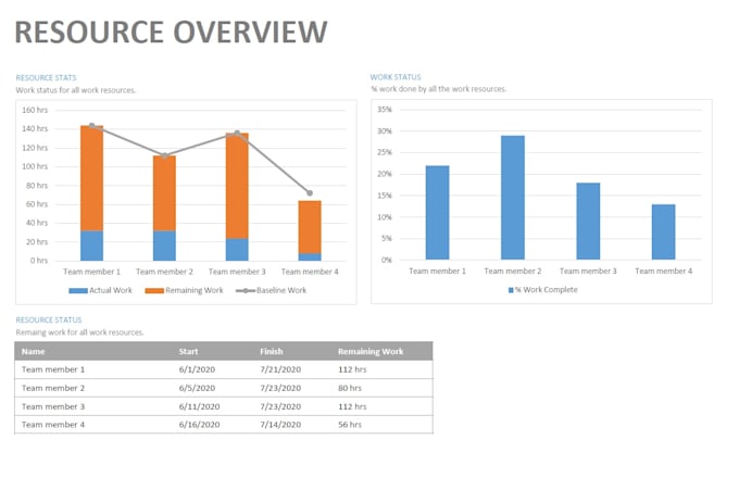 make ms project plan, gantt chart and risk register