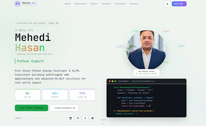 develop next gen ai web apps with python fastapi django llms nextjs