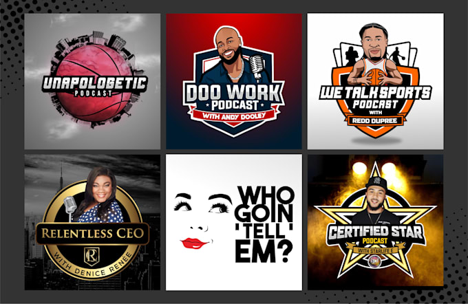design modern podcast logo and cover art for your brand