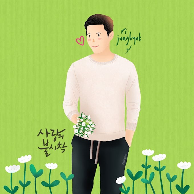 draw cute digital potrait or illustration in my style