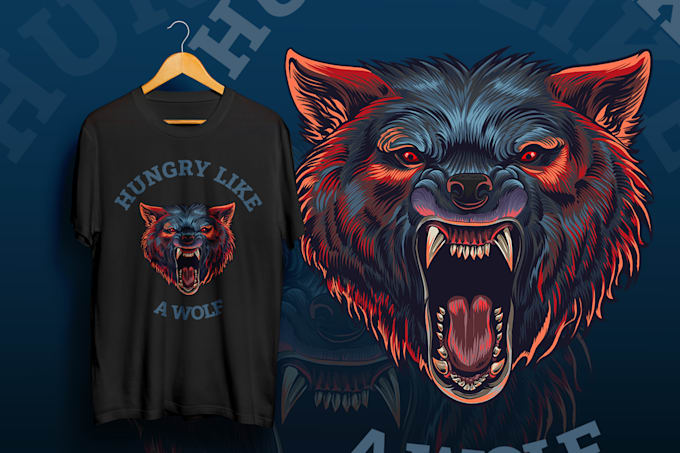 create custom animal illustration for tshirt design
