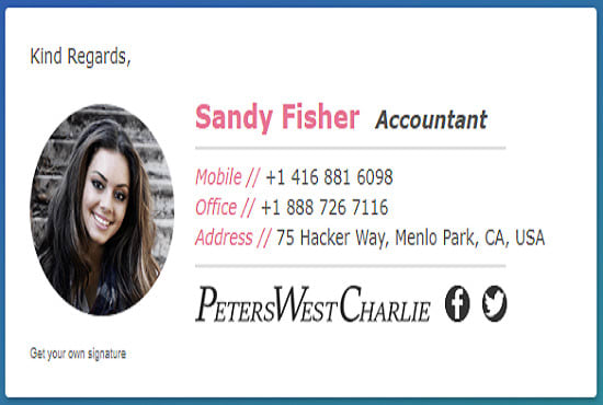 make a clickable attractive HTML email signature