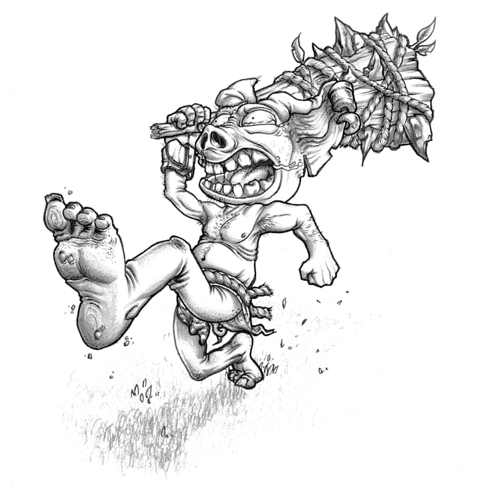 create professional black and white illustrations