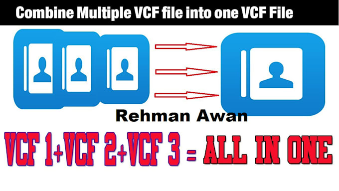 convert your multiple vcard contacts to 1 single vcard file