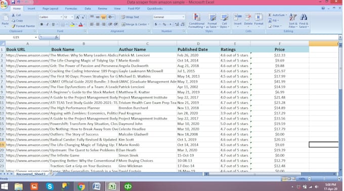 scrap web and emails and enter data