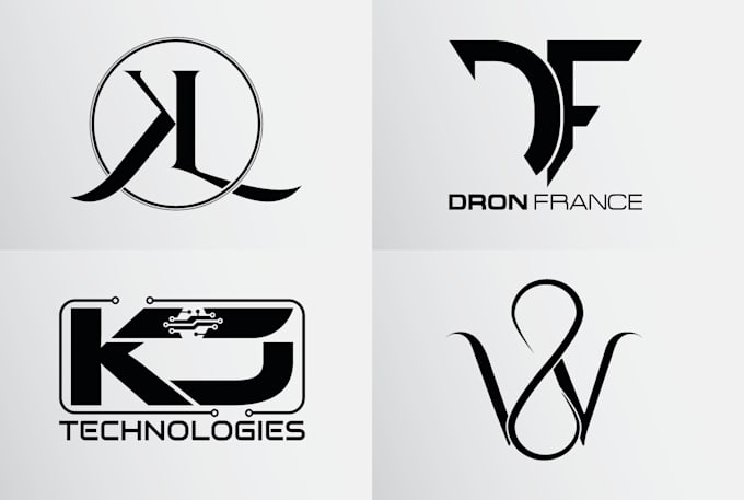 do unique initials letter monogram logo design