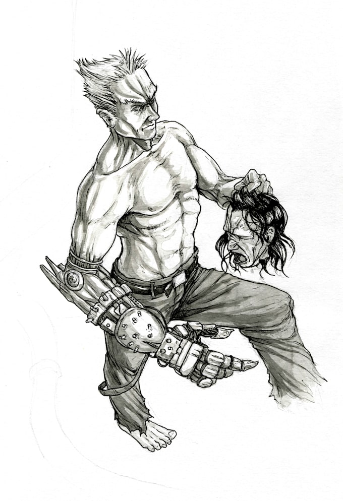 draw cyberpunk character design