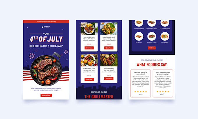 design professional email newsletter for klaviyo mailchimp