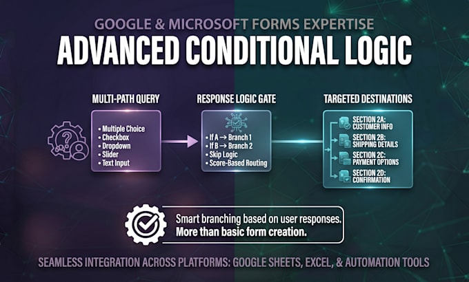 create online google form and online microsoft form with advanced logic