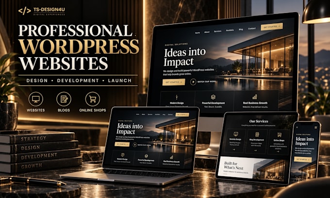 design professional wordpress websites, blogs and shops
