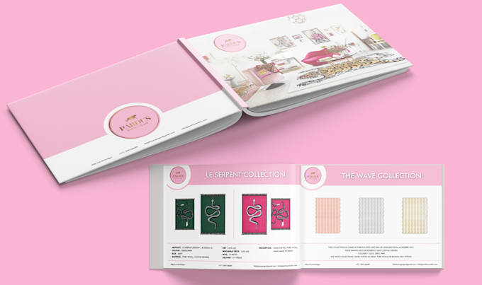 design product catalog, brochure, or lookbook