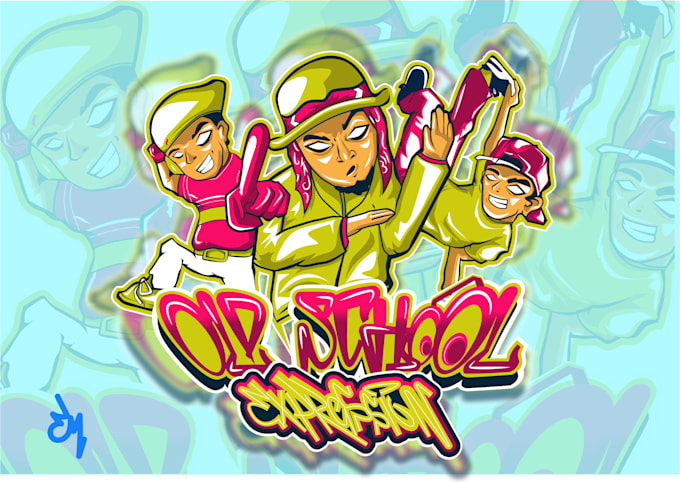 make hip hop cartoon illustration for you