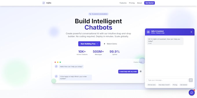 build ai powered websites, chatbots and automation workflows