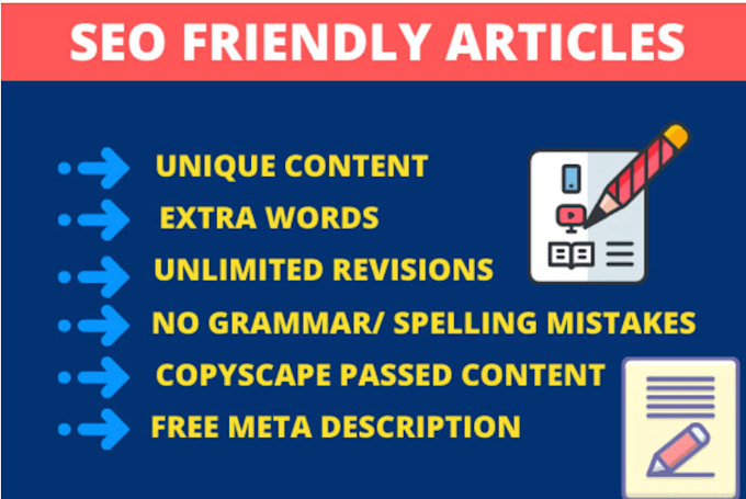 write SEO friendly articles for your website
