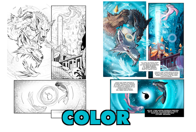 apply color to your illustration or comic page