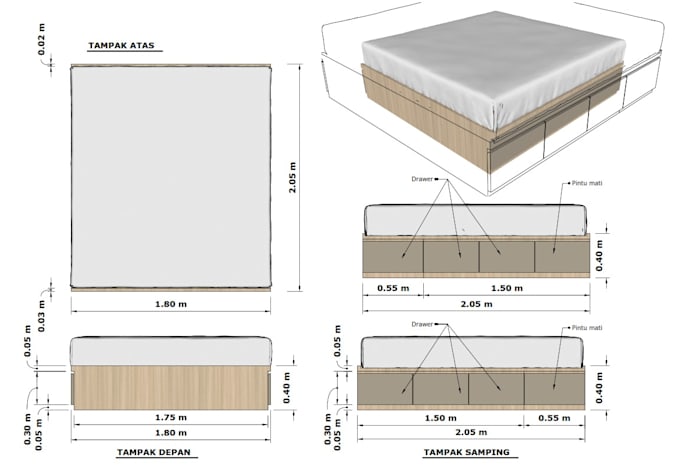 design plan, render interior, and exterior
