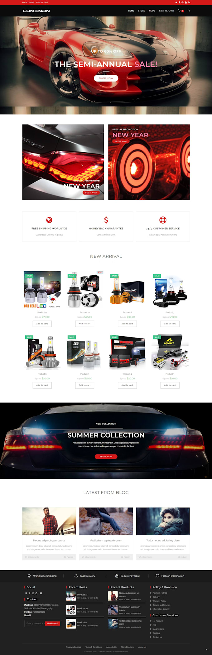 create a professional woocommerce shopping website
