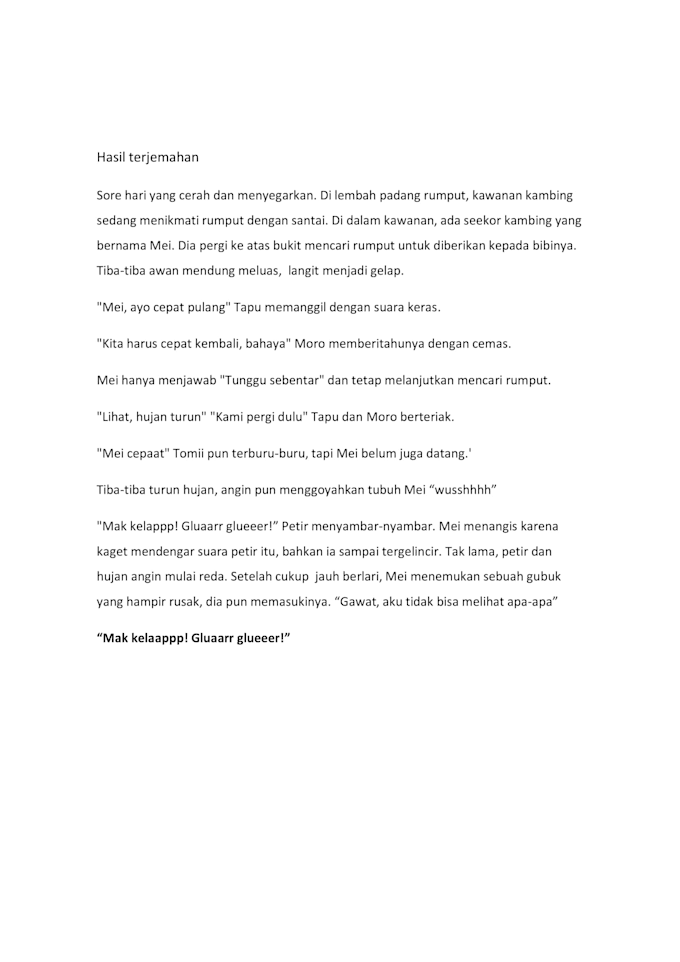 Turun Padang In English Afiit