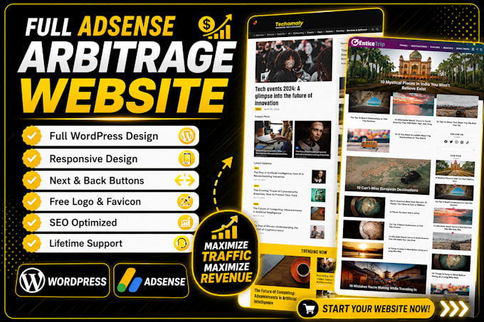 create viral adsense arbitrage wordpress website