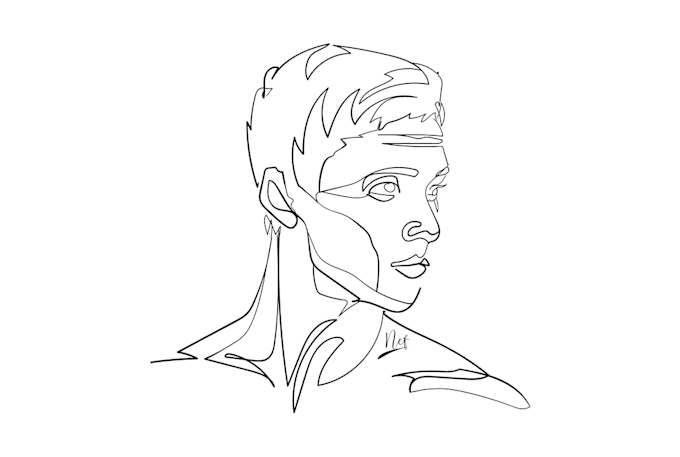 create unique continuous one line art 24hrs
