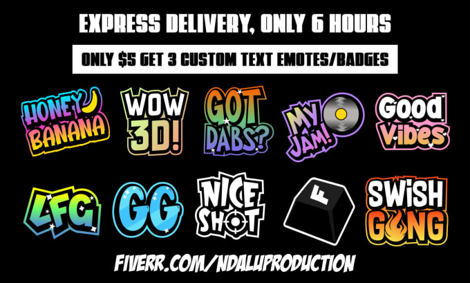 make unique custom twitch text emotes, emotes, sub badges