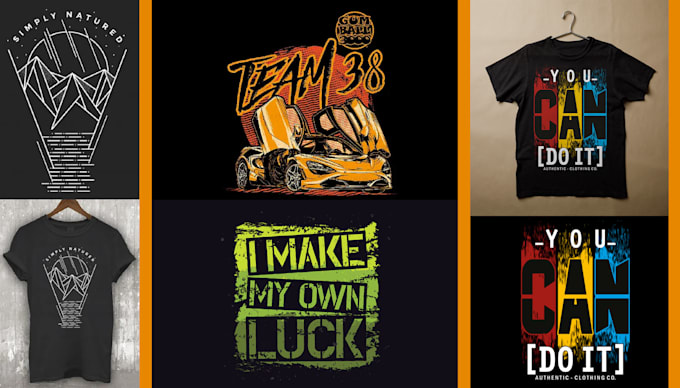 design unique and custom t shirt graphics