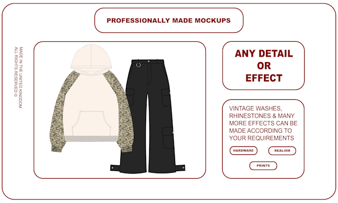 design streetwear clothing mockups and tech packs for you