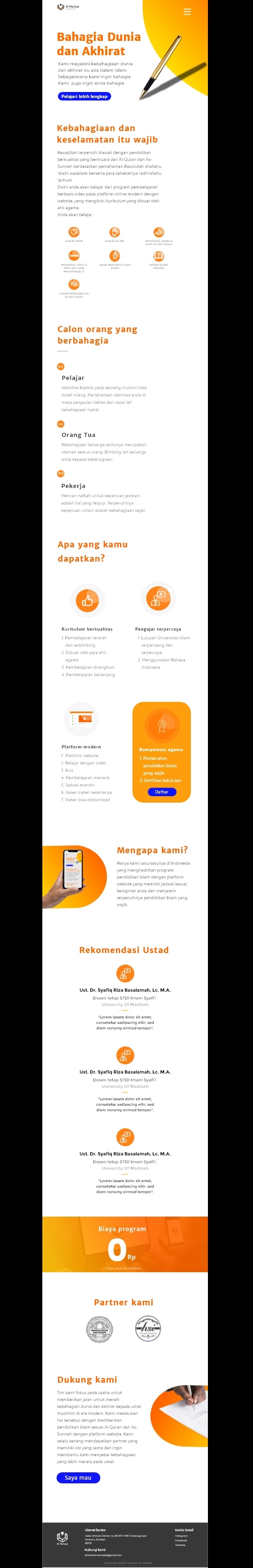 design user centered landing page