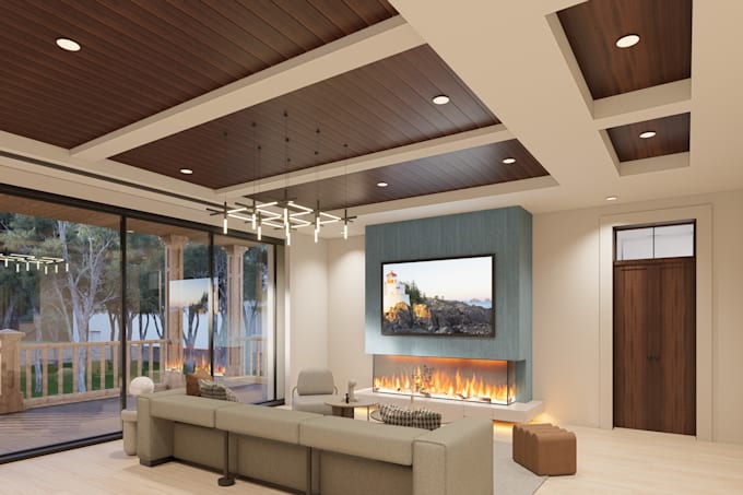 do bathroom and kitchen interior rendering