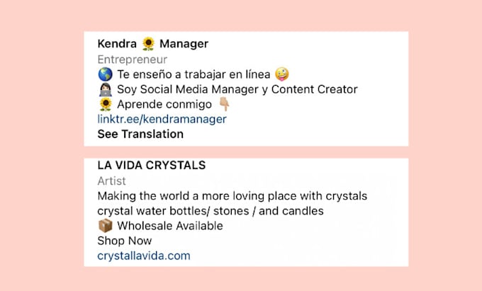 write an optimized bio for your instagram