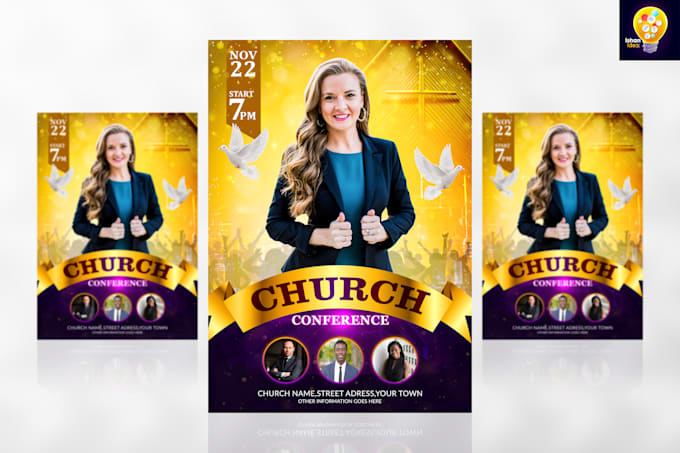 design amazing modern church flyers and posters