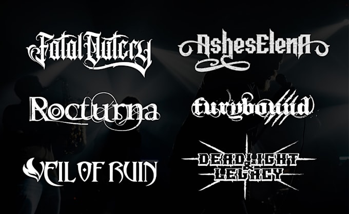 design dj, music, band, metal, edm, or custom font logo