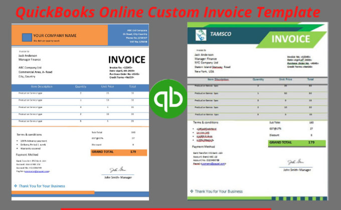 custom invoices quickbooks