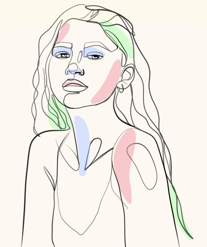 Draw Your Beautiful Minimalist Line Art Portrait By Brindu9873 Fiverr 