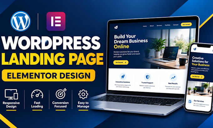 design a high converting wordpress landing page with elementor