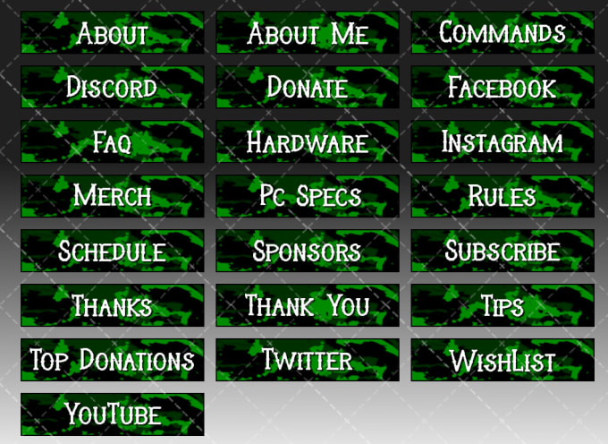 twitch panels stream send premade any screen