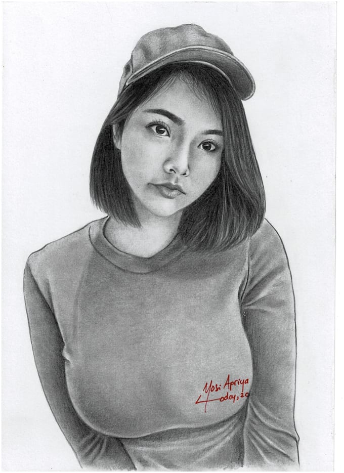 draw awesome realistic pencil portrait from a photo