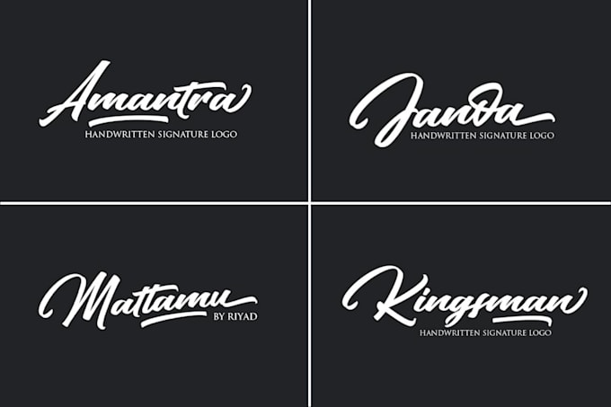 design signature and typography logo