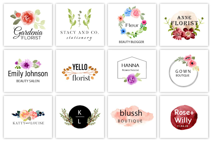 design watercolour logo with free source file
