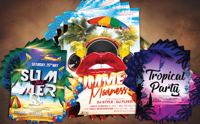 design amazing summer motion flyers